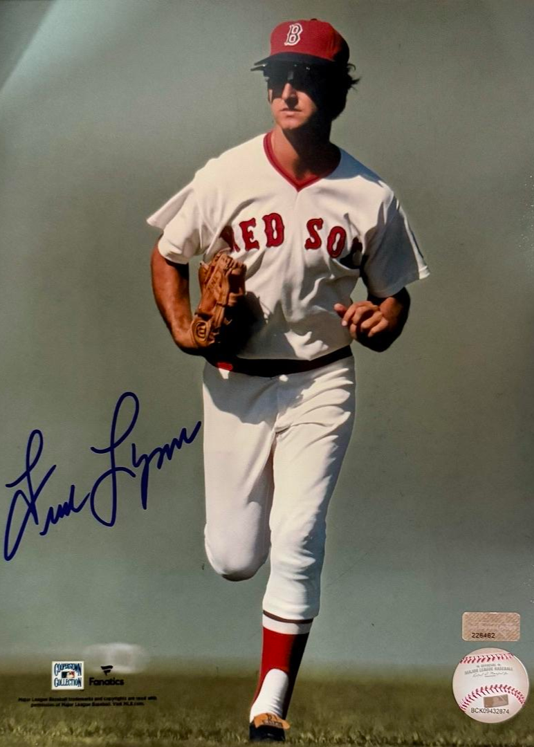 Fred Lynn Signed 8x10 Photo New England Picture